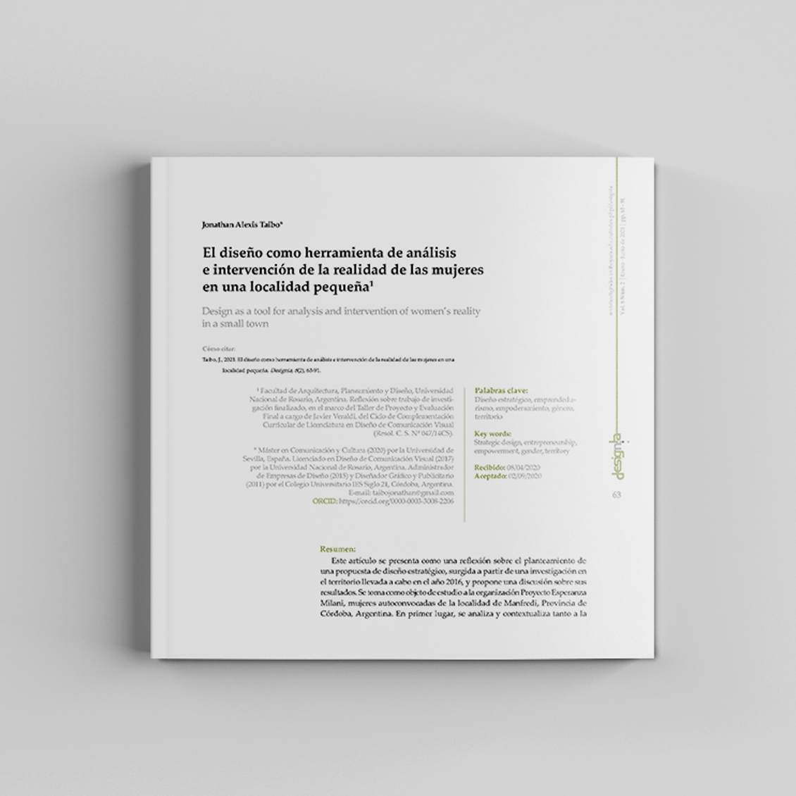 Jonathan Taibo · Investigación