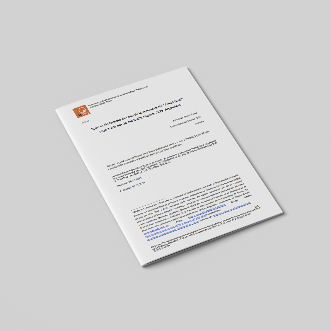 Jonathan Taibo · Investigación